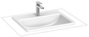 Zápustné umývadlo Jika Cubito 56x44 cm otvor pre batériu uprostred H8189630001301