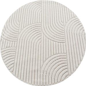 Ayyildiz , Kusový koberec Helix 2201 cream kruh, 80x80, biela, chodba / predsieň