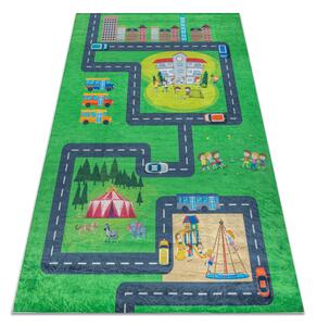 Detský koberec protišmykový BAMBINO 2660 zelený / sivý