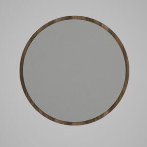 Okrúhle nástenné zrkadlo v hnedom ráme Glob, ⌀ 59 cm
