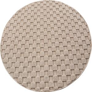 Ayyildiz , Kusový koberec Helix 2203 beige kruh, 120x120, béžová, chodba / predsieň