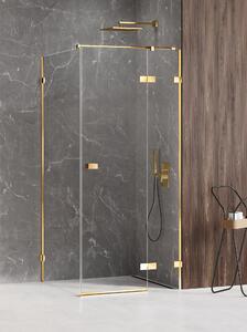 New Trendy Avexa Gold Shine sprchovací kút 80x80 cm obdĺžniková zlatá lesklé/priehľadné sklo EXK-1647