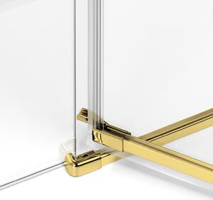 New Trendy Avexa Gold Shine sprchovací kút 80x80 cm obdĺžniková zlatá lesklé/priehľadné sklo EXK-1646