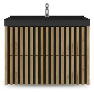 Kúpeľňová skrinka s umývadlom SAT Delano 80x46 cm dub mat DELANO80ZDCUMB