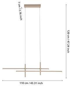Eglo 901887 - LED závesné svietidlo na lanku TREPILIANO LED/20W/230V béžové