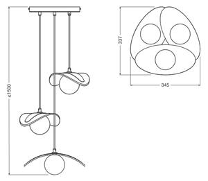 Osram - Luster na lanku DECOR PEARL 3xG9/5W/230V béžový