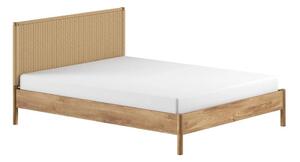 Dvojlôžková posteľ z dubového dreva bez roštu 160x200 cm v prírodnej farbe Olive Rope – Vipack