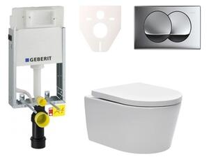 Cenovo zvýhodnený závesný WC set Geberit na zamurovanie + WC SAT Brevis SIKOGE1W71