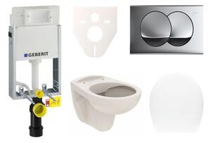 Cenovo zvýhodnený závesný WC set Geberit na zamurovanie + WC Ceramia S-Line SIKOGE1U71