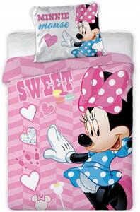 Obliečky do detskej postieľky Minnie Mouse - Disney - 100% bavlna - 40x60 cm + 100x135 cm