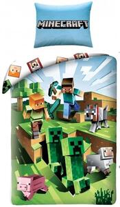 Bavlnené posteľné obliečky Minecraft - motív Farma- 100% bavlna - 70 x 90 cm + 140 x 200 cm