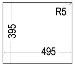 Teka Square tegranitový drez 54x44 cm biela 115230024