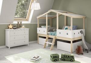 MUZZA Detská posteľ naban 90 x 190 cm biela