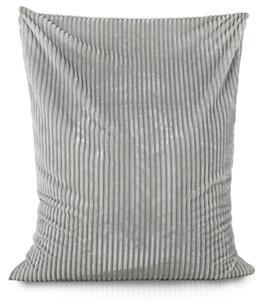 Vankúš na sedenie svetlosivý stripe
