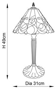 Endon 64195 - Stolová lampa Tiffany JAMELIA 1xE27/60W/230V priemer 31 cm