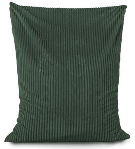 Vankúš na sedenie tmavozelený stripe