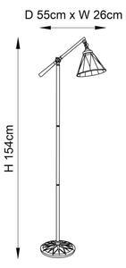 Endon 74355 - Stojacia lampa Tiffany DARK STAR 1xE14/40W/230V