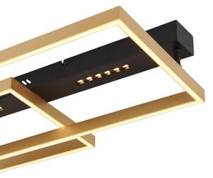 Globo 48461-54 - LED stropné svietidlo LUFFY LED/54W/230V čierna/zlatá