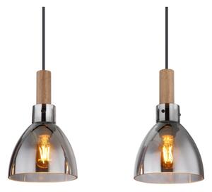 Globo 15550-4H - Luster na lanku MATTEA 4xE27/6W/230V čierna/dymová
