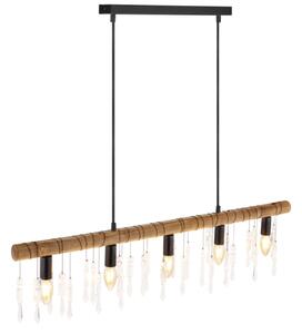 Globo 15532-5H - Luster na lanku KIRA 5xE14/40W/230V čierna/hnedá