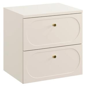 Kúpeľňová skrinka pod umývadlo s doskou 60 cm, sada Kašmír (SET-DS B SAND 60CM)