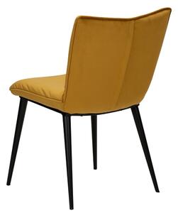 Žltá jedálenská stolička so zamatovým povrchom DAN-FORM Denmark Join