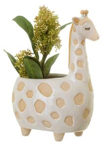Bielo-béžový kvetináč Sass & Belle Gina Giraffe, ø 7,5 cm