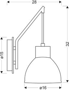 Candellux Vario nástenná lampa 1x60 W čierna-drevená 21-73495