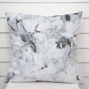 Biante Zamatová obliečka na vankúš Tamara TMR-006 Designové kvety na sivom 30 x 50 cm