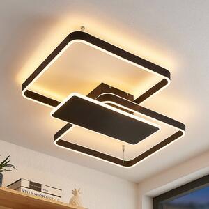 Lucande Kadira stropné LED svetlo, 80 cm, čierna