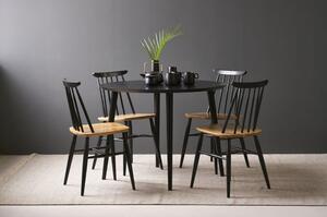 Čierny jedálenský stôl Woodman Cloyd, ø 100 cm