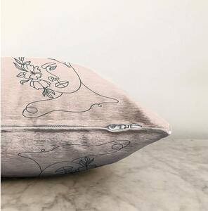Svetlobéžová obliečka na vankúš s prímesou bavlny Minimalist Cushion Covers Chenille, 55 x 55 cm