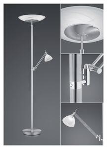 Stojacia LED lampa Findus, 2-plameňová, nikel