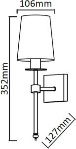 Light Prestige Casoli nástenná lampa 1x40 W chrómová LP-2118/1WCHROM