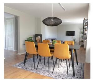 Súprava 2 jedálenských stoličiek s horčicovožltým poťahom zo zamatu House Nordic Middelfart