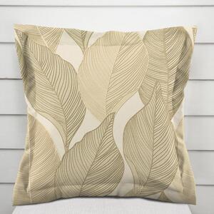 Biante Zamatová obliečka na vankúš s lemom Tamara TMR-046 Prírodné popínavé listy na krémovom 60 x 60 cm