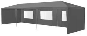 Záhradný stan 8 stenový, 3x9 m - sivý