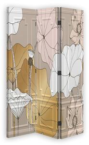 Paraván Vintage kvety Rozmery: 110 x 170 cm, Prevedenie: Klasický paraván