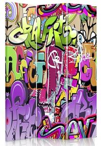 Paraván Graffiti abstrakcia Rozmery: 110 x 170 cm, Prevedenie: Klasický paraván