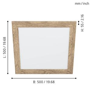 Eglo 99435 - LED Stropné svietidlo PIGLIONASSO LED/20W/230V 500x500 mm