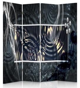 Paraván Abstraktné vodné kruhy Rozmery: 145 x 170 cm, Prevedenie: Klasický paraván