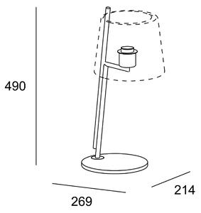 LEDS-C4 Clip stolová lampa 49 cm tienidlo čierna