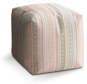 Sablio Taburet Pruhy a bodky - 40x40x40 cm