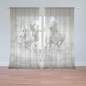 Sablio Záclony Biele kone: 2ks 150x250cm