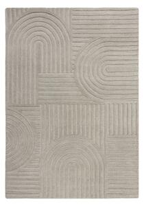 Sivý vlnený koberec Flair Rugs Zen Garden, 160 x 230 cm
