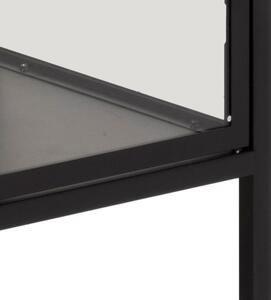 Čierna kovová vitrína Actona Newcastle, výška 98,7 cm