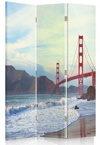 Paraván Golden Gate Bridge Rozmery: 110 x 170 cm, Prevedenie: Klasický paraván