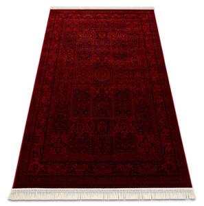 Koberec ORIENT 5365 so strapcami, rám / orientálny, bordový / čierny