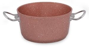 Ružový hliníkový hrniec s pokrievkou Güral Porselen Classic, ø 20 cm