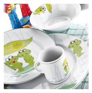 5-dielna detská porcelánová jedálenská súprava Kütahya Porselen Frogs